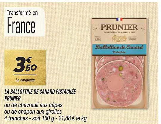la ballottine de canard pistachée prunier