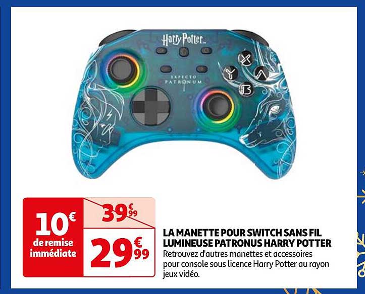 la manette pour switch sans fil lumineuse patronus harry potter
