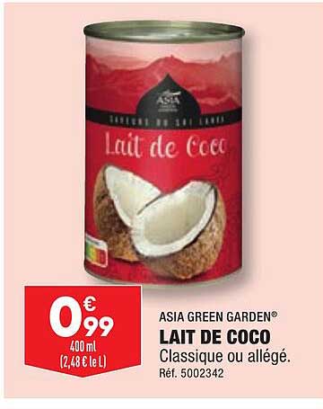 lait de coco asia green garden