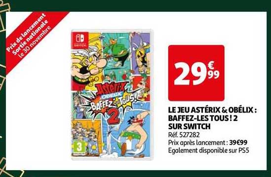 le jeu astérix & obélix : baffez-les tous ! 2 sur switch