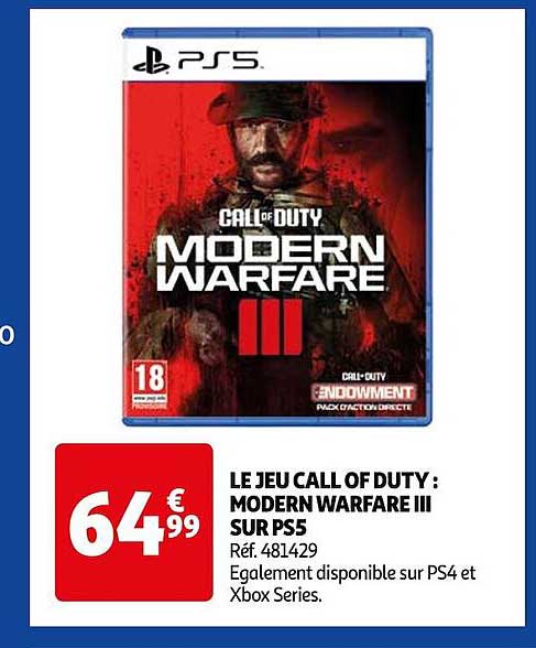le jeu call of duty : modern warfare III sur ps5