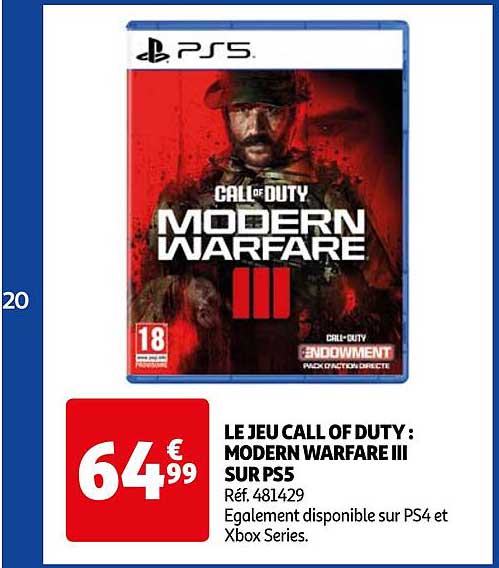 le jeu call of duty : modern warfare III sur ps5