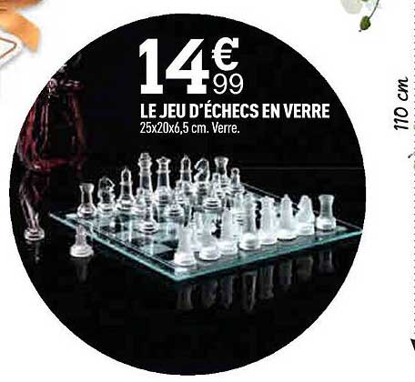 le jeu d'échecs en verre