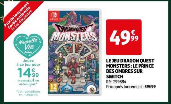 le jeu dragon quest monsters : le prince des ombres sur switch