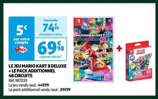 le jeu mario kart 8 deluxe + le pack additionnel 48 circuits