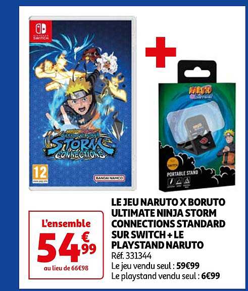 le jeu naruto x boruto ultimate ninja storm connections standard sur switch + le playstandar naruto