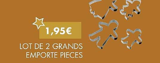 lot de 2 grands emporte pièces