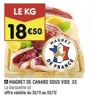 magret de canard sous vide x3