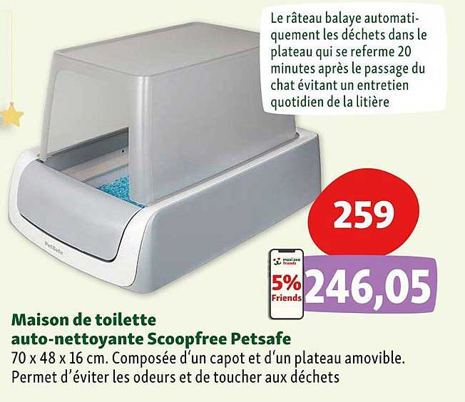 maison de toilette auto-nettoyante scoopfree petsafe