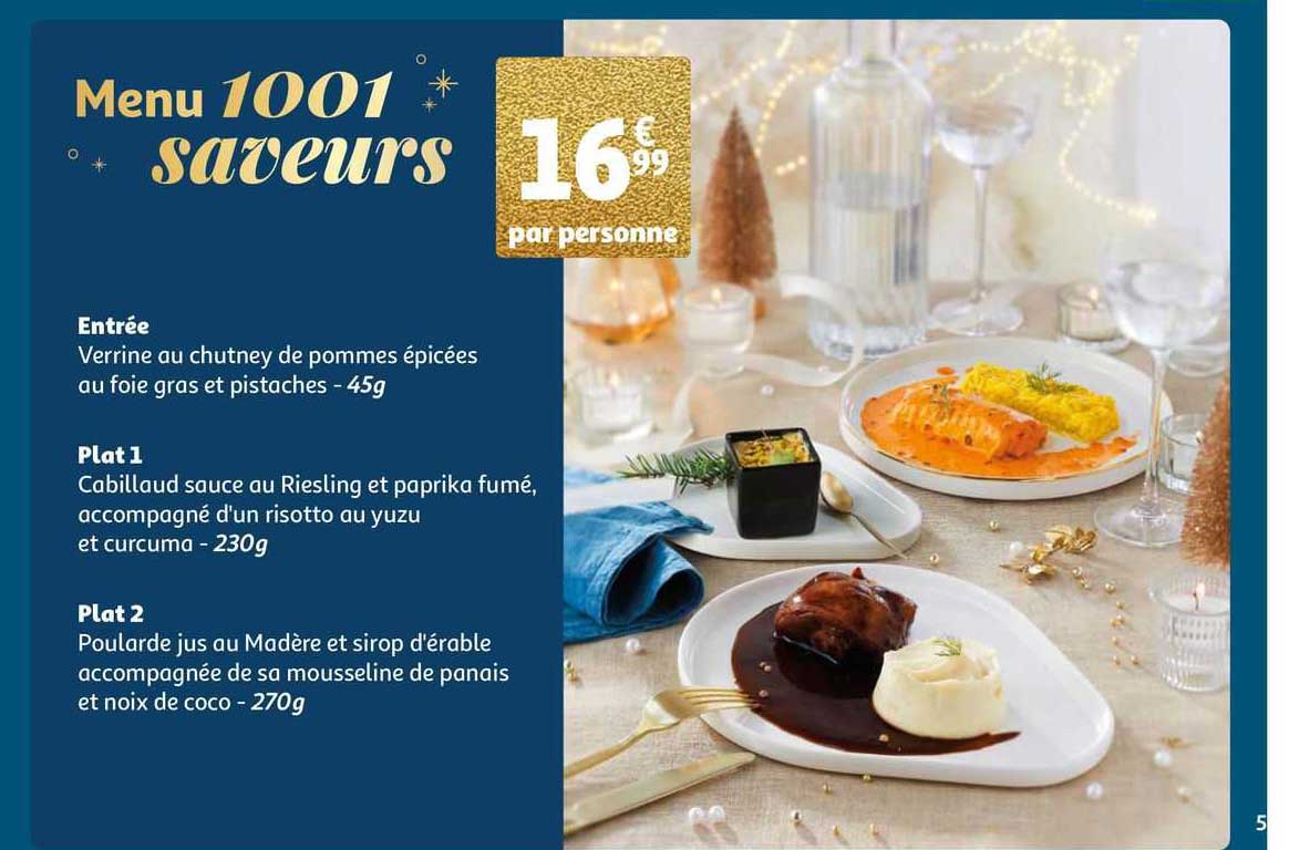Menu 1001 Saveurs