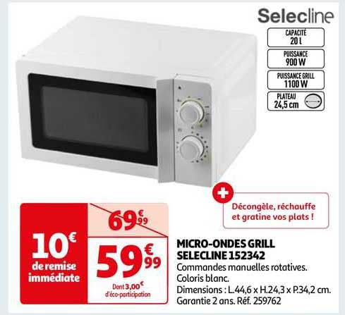 Micro-ondes Grill Selecline 152342
