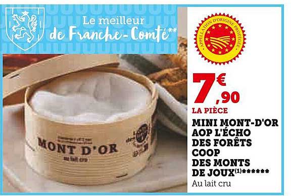 mini mont-d'or aop l'écho des forêts coop des monts de joux