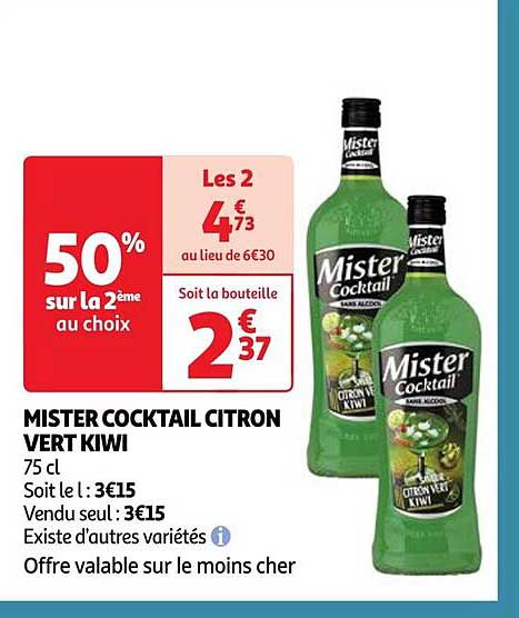 mister cocktail citron vert kiwi