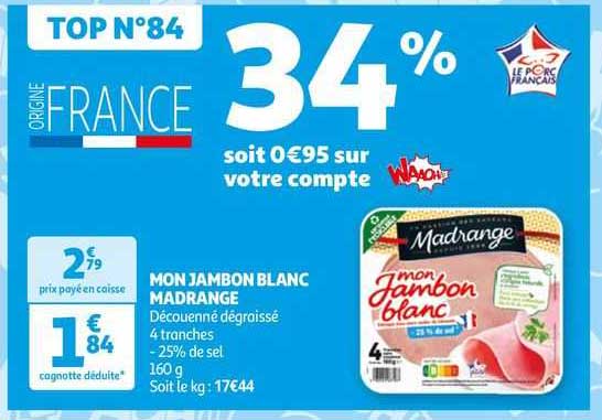 mon jambon blanc madrange