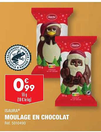 moulage en chocolat isaura