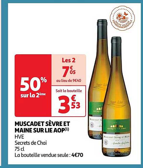 muscadet sèvre et maine sur lie aop hve secretsde chai