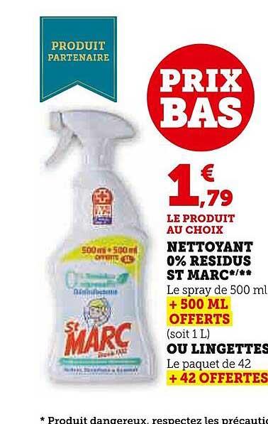 nettoyant 0% résidus st marc