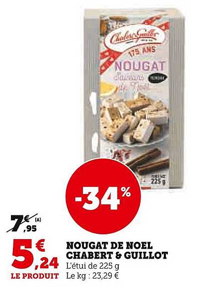 nougat de noël chabert & guillot