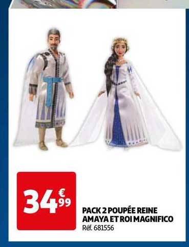 pack 2 poupée reine amaya et roi magnifico