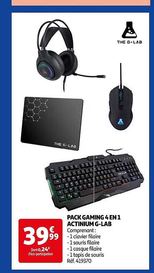 pack gaming 4 en 1 actinium g-lab