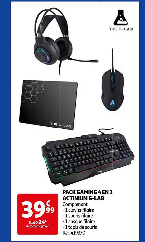 pack gaming 4 en 1 actinium g-lab