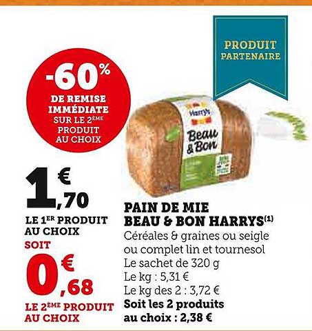 pain de mie beau & bon harrys