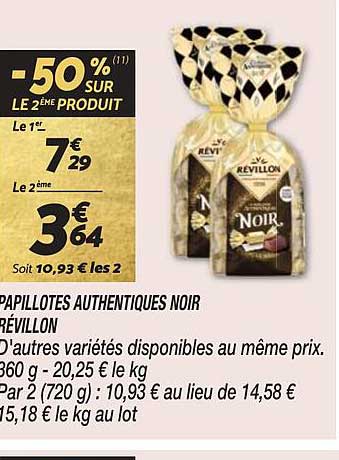papillotes authentiques noir révillon