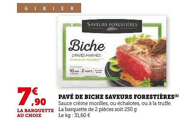 pavé de biche saveurs forestières
