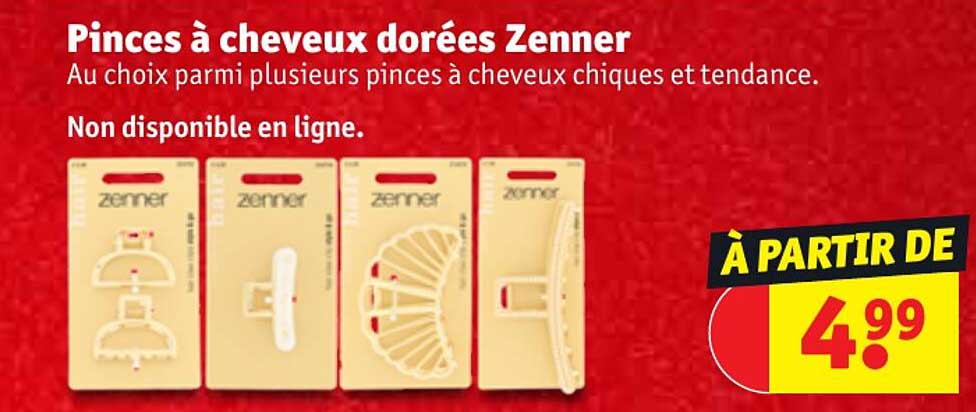 pinces à cheveux dorées zenner