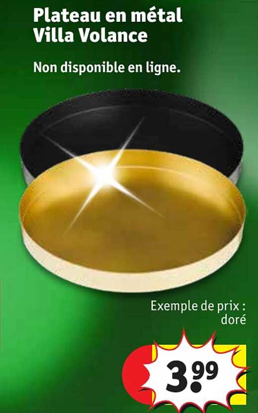 plateau en métal villa volance