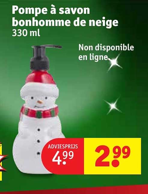 pompe à savon bonhomme de neige 330 ml