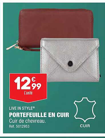 portefeuille en cuire live in style