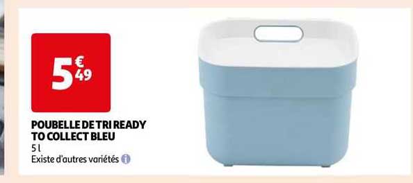 poubelle de tri ready to collect bleu