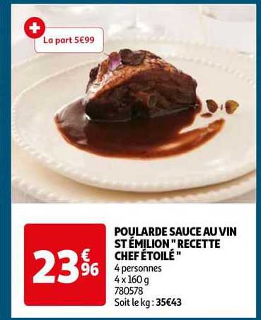 poularde sauce au vin st émilion "recette chef étoilé"