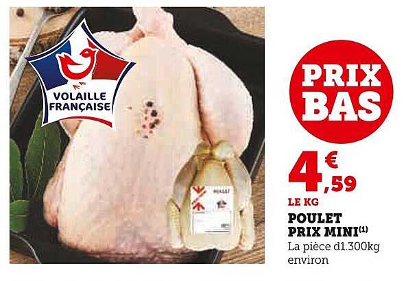 poulet prix mini