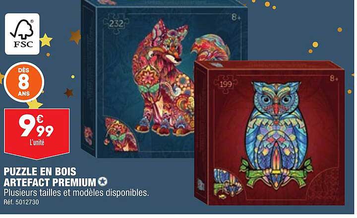 Puzzle En Bois Artefact Premium