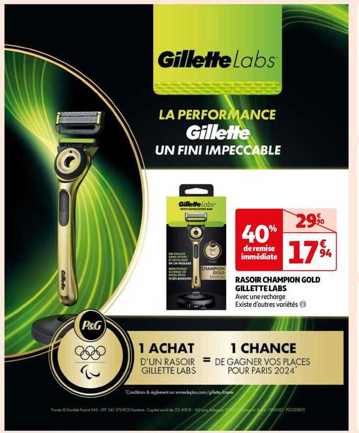 rasoir champion gold gillette labs