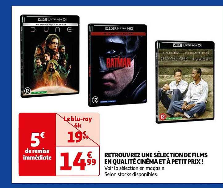 retrouvez une sélection de films en qualité cinéma et à petit prix !