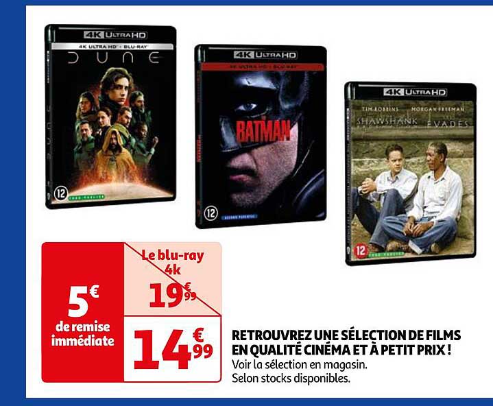 retrouvez une sélection de films en qualité cinéma et à petit prix !