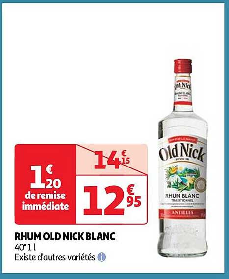 Rhum Old Nick Blanc