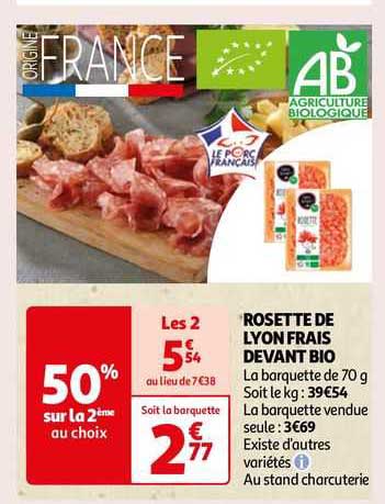 Rosette De Lyon Frais Devant Bio