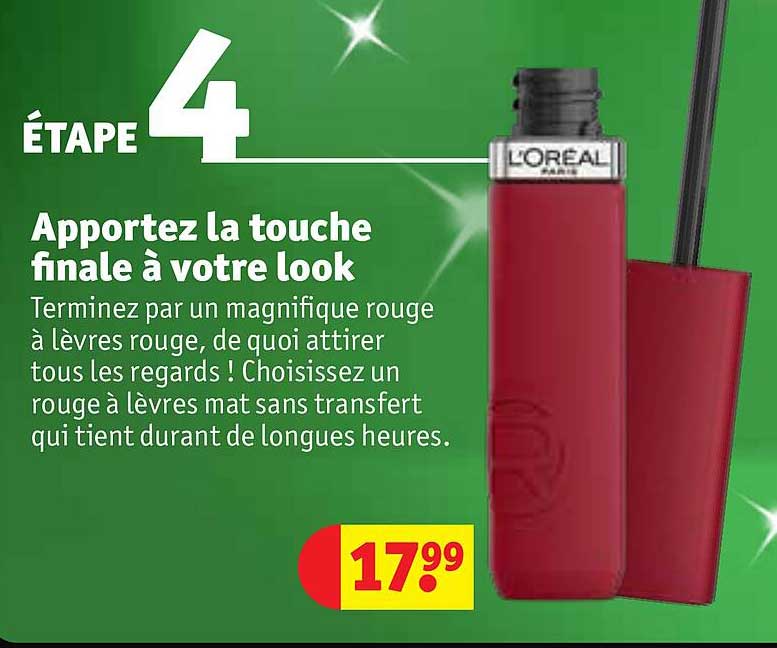 rouge à lèvre rouge l'oréal paris