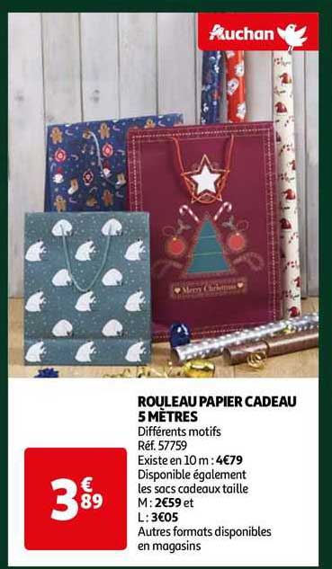 rouleau papier cadeau 5 mètres