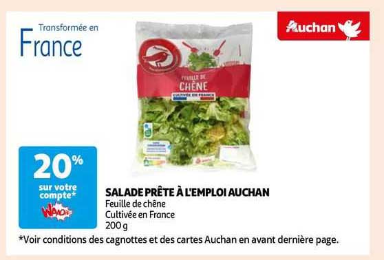 salade prête à l'emploi auchan