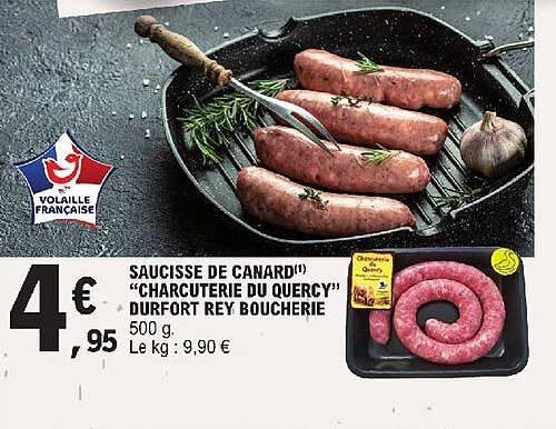 saucisse de canard "charcuterie du quercy" durfort rey boucherie