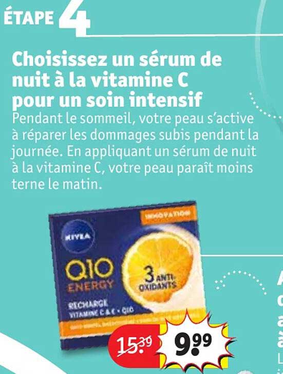 sérum de nuit à la vitamine c pour un soin intensif nivea