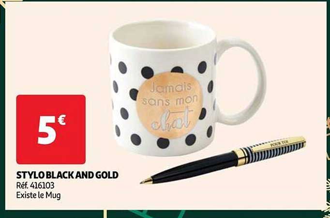 stylo black and gold
