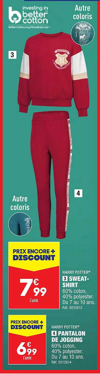 sweat-shirt, pantalon de jogging harry potter