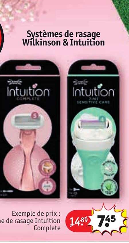 systèmes de rasage wilkinson & intuition
