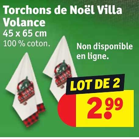 torchons de noël villa volance